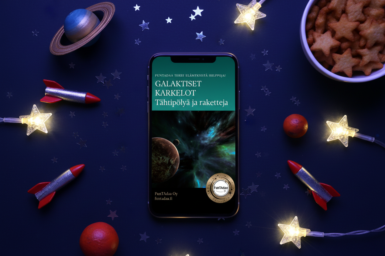Galaktiset Karkelot mockup
